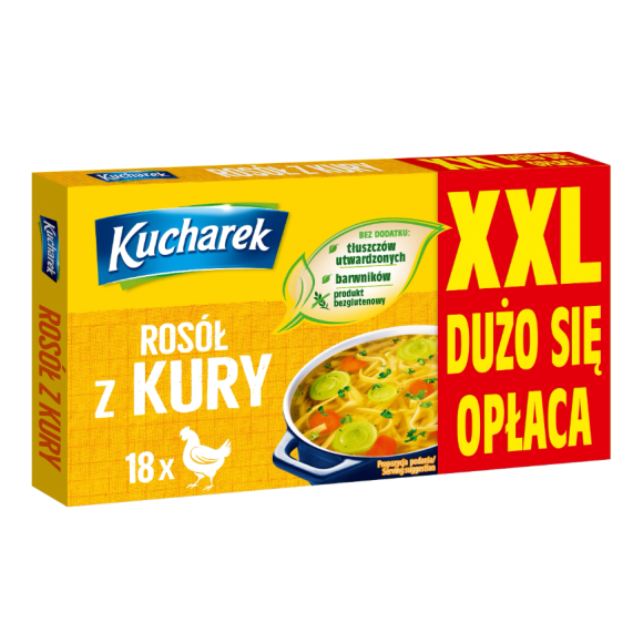 KUCHAREK ROSÓŁ Z KURY bulion do zup i sosów XXL 180G 18