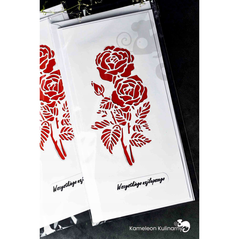 KARTKA OKOLICZNOŚCIOWA handmade RÓŻE najlepszego