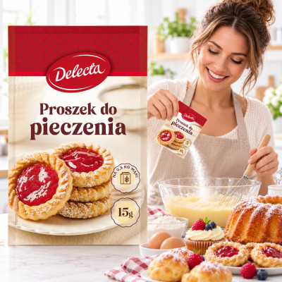 Delecta PROSZEK DO PIECZENIA 15 g KRÓTKA DATA