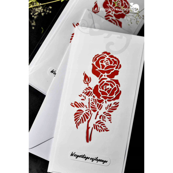 KARTKA OKOLICZNOŚCIOWA handmade RÓŻE najlepszego KARTKA OKOLICZNOŚCIOWA handmade RÓŻE najlepszego