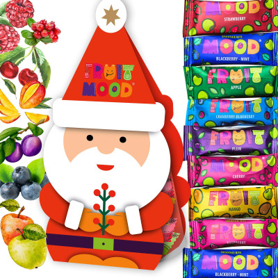 CHRISTMAS FRUIT MOOD MIX owocowe przekąski 90g PREZENT NA ŚWIĘTA MIKOŁAJ