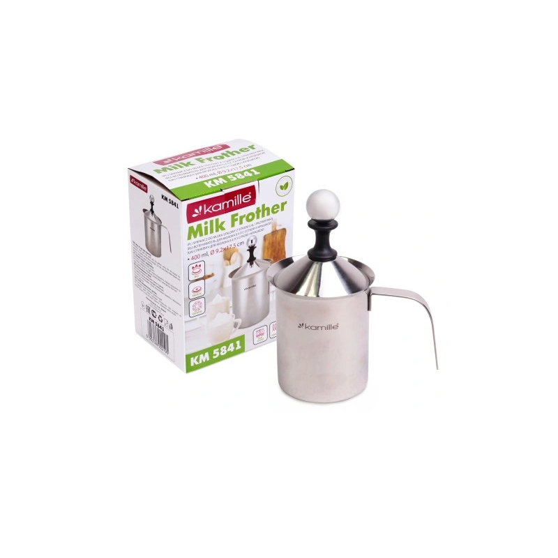 SPIENIACZ UBIJACZ DO MLEKA METALOWY DUŻY 400 ml