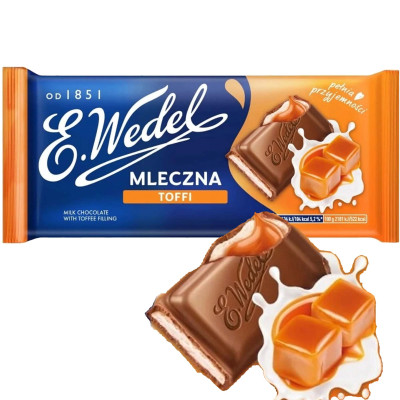 Wedel CZEKOLADA MLECZNA Z NADZ. TOFFI 100g KRÓTKA DATA
