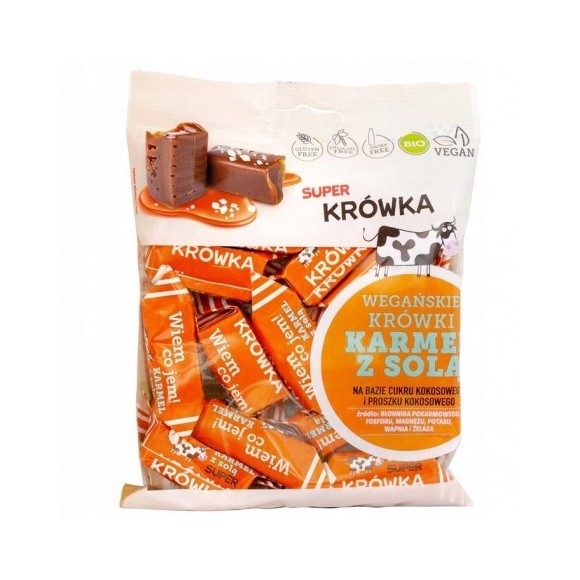 Eko KRÓWKI WEGAŃSKIE KARMEL Z SOLĄ BEZ GLUTENU LAKTOZY 150g