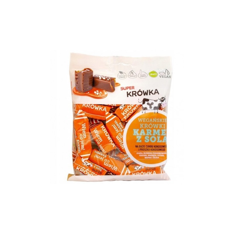 Eko KRÓWKI WEGAŃSKIE KARMEL Z SOLĄ BEZ GLUTENU LAKTOZY 150g