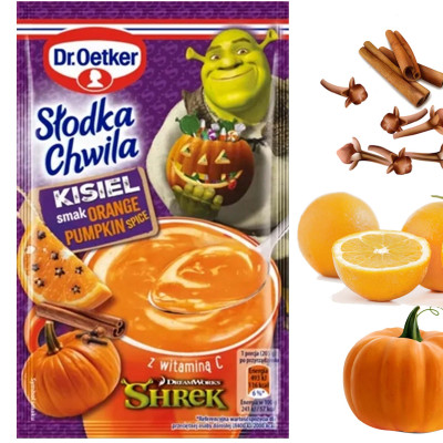 Dr.Oetker Shrek KISIEL smak POMARAŃCZA DYNIA z przyprawami z wit. C 30g