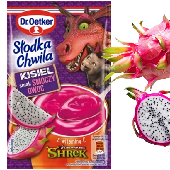 Dr.Oetker Shrek KISIEL smak SMOCZY OWOC czyli PITAJA pitahaya z wit. C 29g