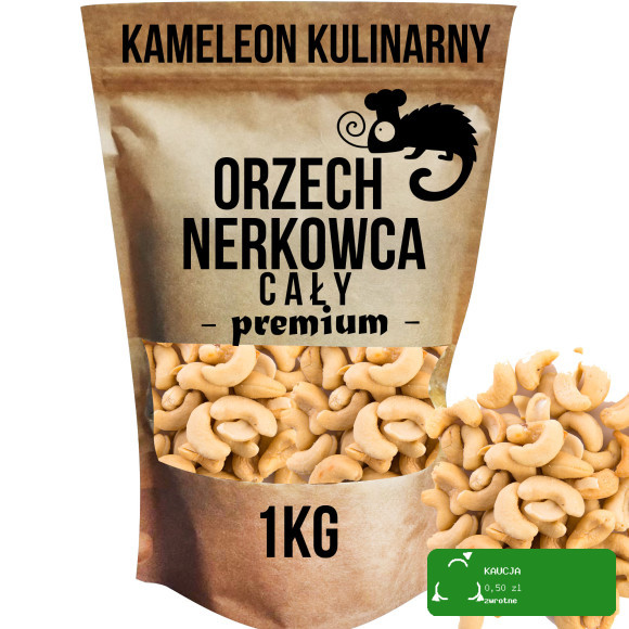 KAMELEON KULINARNY NERKOWCE NERKOWIEC CAŁE ORZECHY NERKOWCA 1KG - PREMIUM