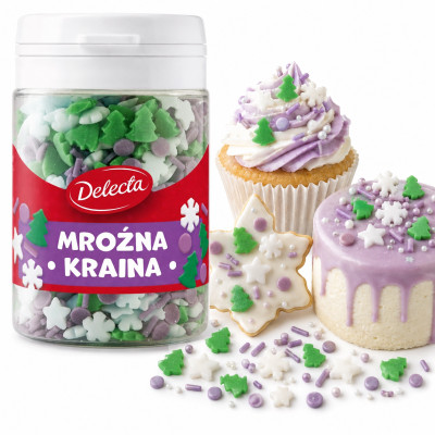 Delecta MROŹNA KRAINA posypka dekoracje do ciast 48G