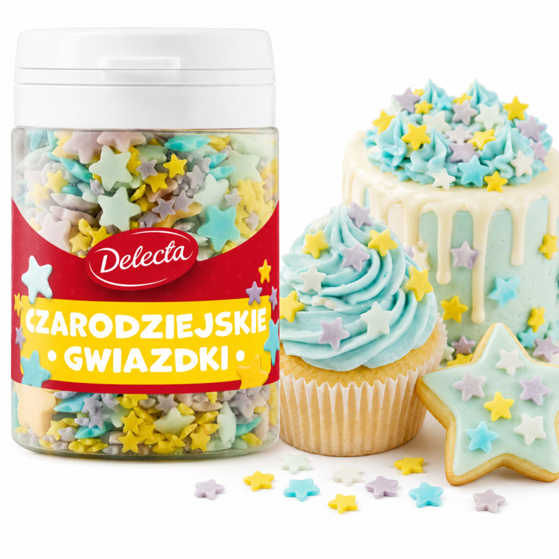 Delecta CZARODZIEJSKIE GWIAZDKI posypka dekoracje do ciast 48G