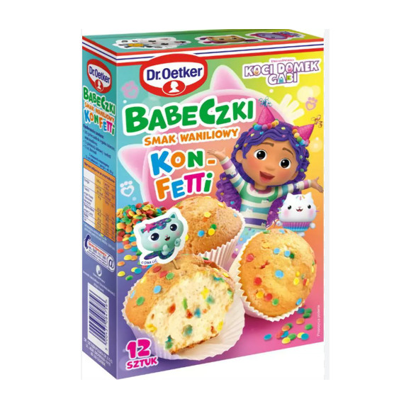 DR. OETKER BABECZKI KONFETTI SMAK WANILIOWY KOCI DOMEK GABI 300 G