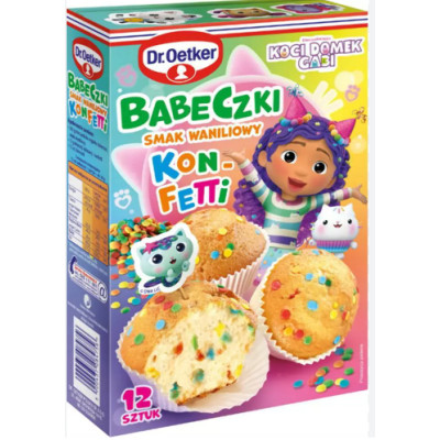 DR. OETKER BABECZKI KONFETTI SMAK WANILIOWY KOCI DOMEK GABI 300 G