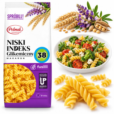 Polmak MAKARON ŚWIDERKI NISKI INDEKS GLIKEMICZNY 250G