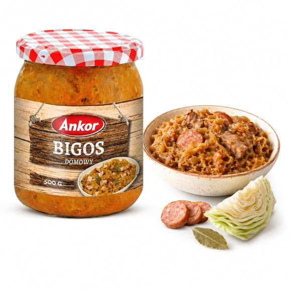 Ankor BIGOS DOMOWY gotowe danie mięsne GOTOWE DO PODGRZANIA 500g SŁOIK