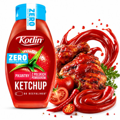 Kotlin KETCHUP PIKANTNY ZERO dodanego cukru 420G