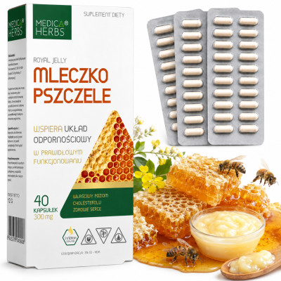 Medica Herbs MLECZKO PSZCZELE wsparcie ODPORNOŚĆ 300 MG 40 kapsułek