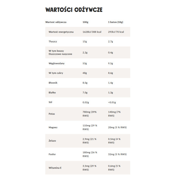 Dobra kaloria MINI BATONIKI daktyl nerkowiec ORZECH LASKOWY 6szt 108g