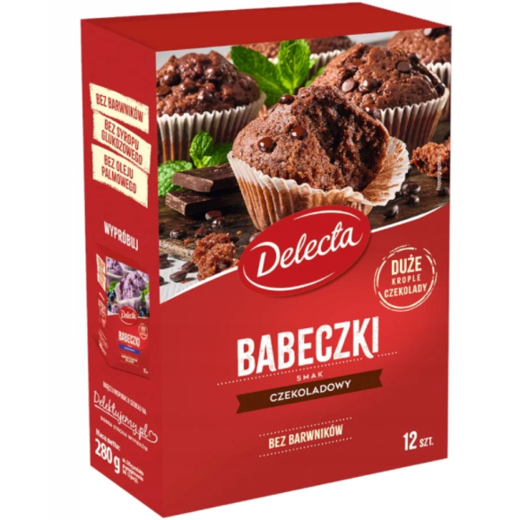 Delecta BABECZKI czekoladowe SMAK CZEKOLADOWY na 12 sztuk