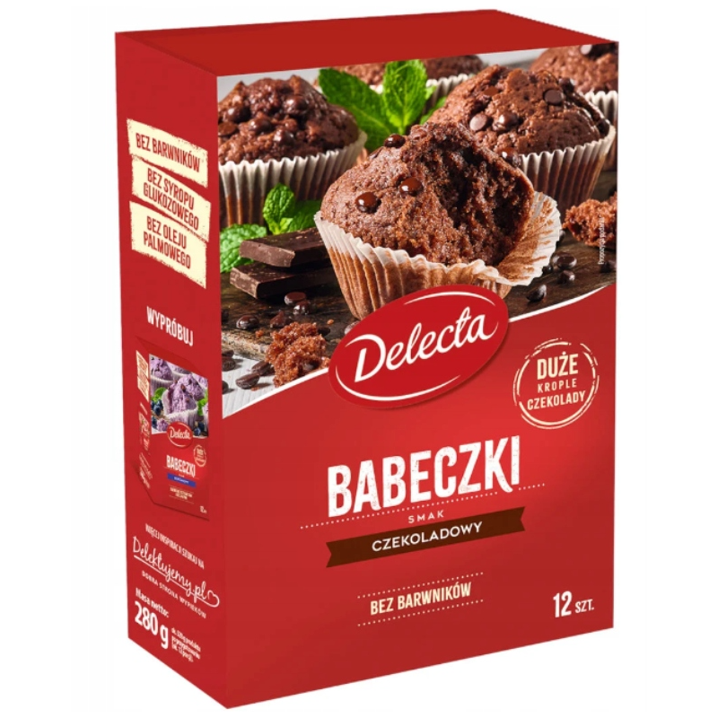 Delecta BABECZKI czekoladowe SMAK CZEKOLADOWY na 12 sztuk