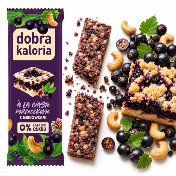 Dobra Kaloria BATON CIASTO PORZECZKOWE BEZ CUKRU FIT błonnik 35g