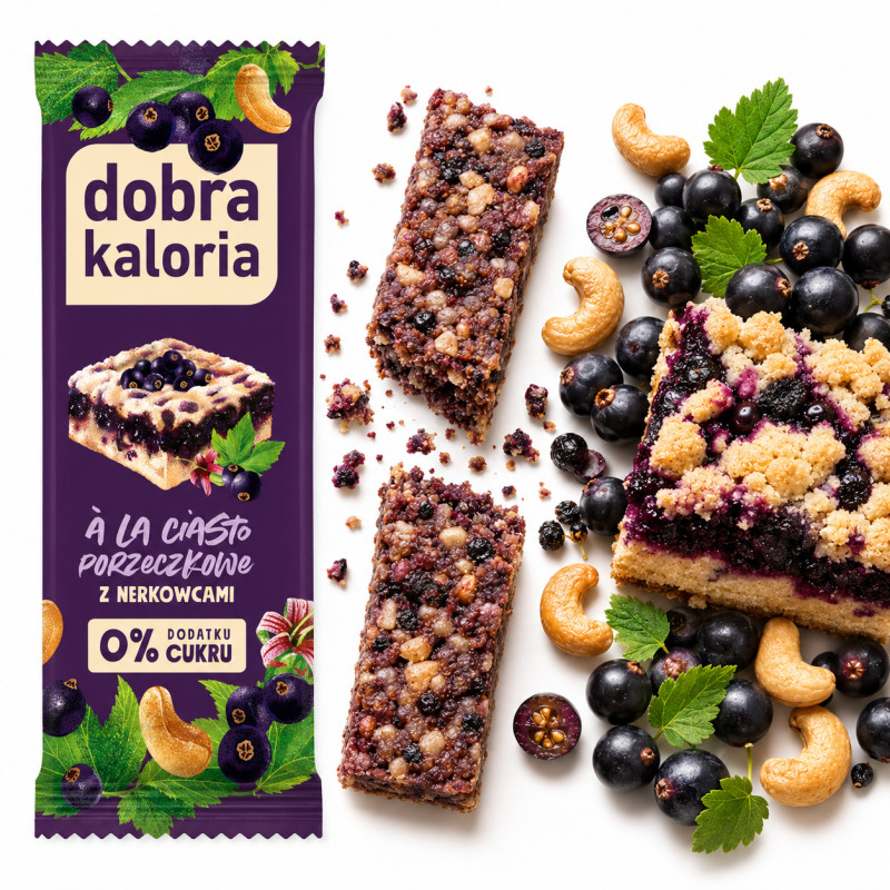 Dobra Kaloria BATON CIASTO PORZECZKOWE BEZ CUKRU FIT błonnik 35g