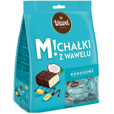 Wawel MICHAŁKI z WAWELU KOKOSOWE 245g KRÓTKA DATA