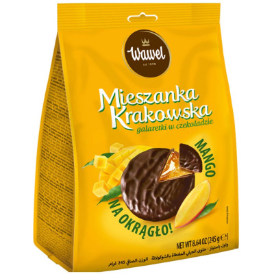 Wawel MIESZANKA KRAKOWSKA galaretki w czekoladzie MANGO 245g KRÓTKA DATA
