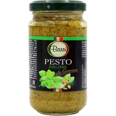 Barri PESTO ZIELONE alla Genovese BAZYLIA NERKOWCE 190g
