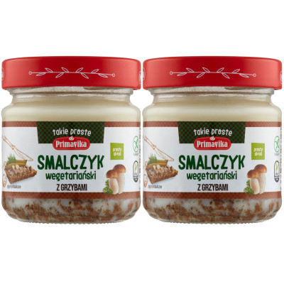 Primavika SMALCZYK SMALEC WEGETARIAŃSKI Z GRZYBAMI bez glutenu 160g x 2