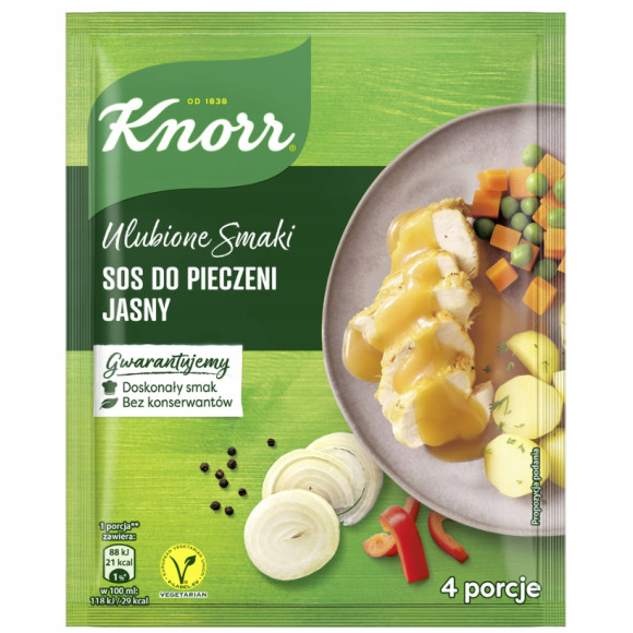 Knorr ULUBIONE SMAKI SOS DO PIECZENI JASNY bez konserW. 25G