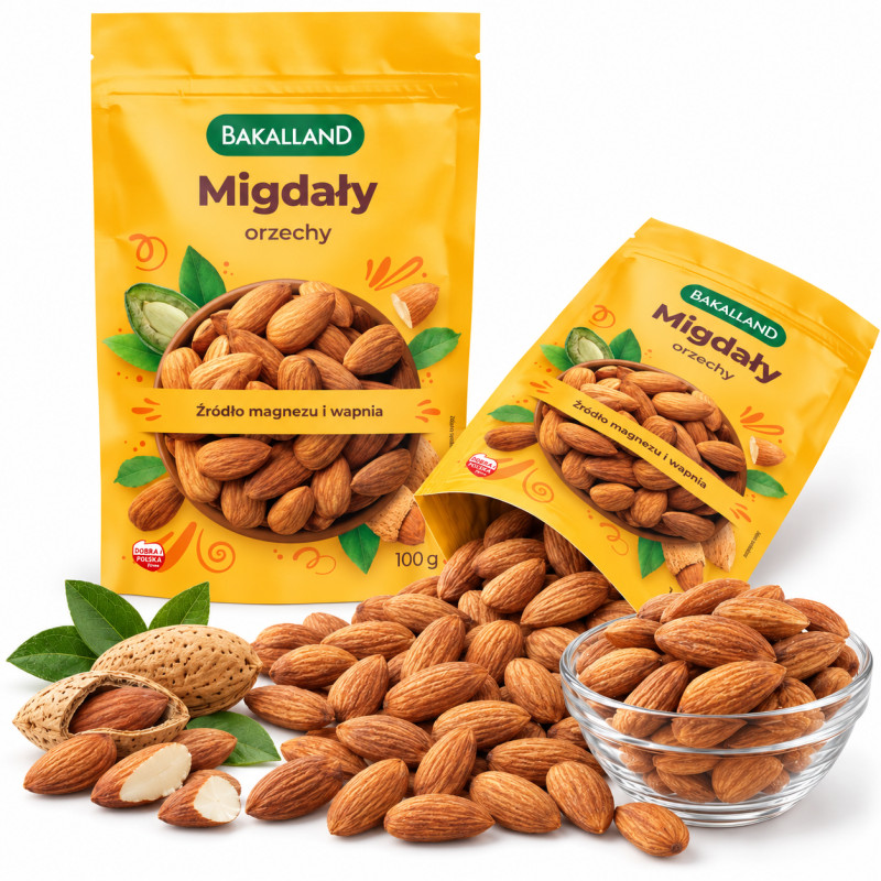 Bakalland MIGDAŁY całe orzechy 100g