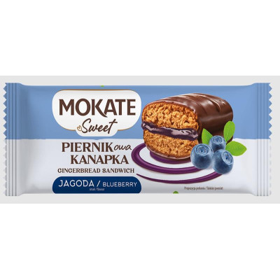 Mokate KANAPKA PIERNIKOWA O SMAKU JAGODOWYM 60G