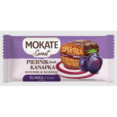 Mokate KANAPKA PIERNIKOWA O SMAKU ŚLIWKOWYM 60G