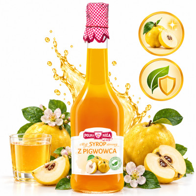 Polska Róża Domowy SYROP Z PIGWOWCA pigwowiec 500ml