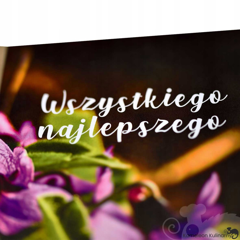 KARTKA OKOLICZNOŚCIOWA życzenia Wszystkiego najlepszego +koperta EKO FIOŁKI