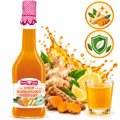 Polska Róża Domowy SYROP KURKUMOWO IMBIROWY Kurkuma Imbir 500ml