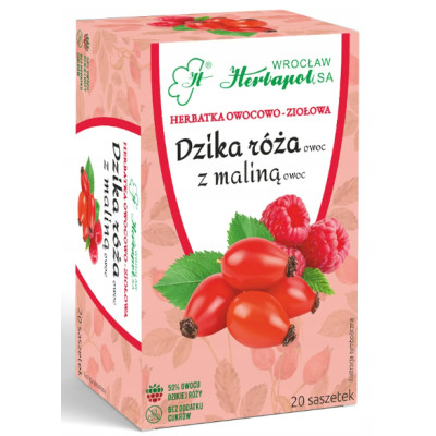 Herbapol DZIKA RÓŻA z MALINĄ herbata owocowo ziołowa 20szt x 3g