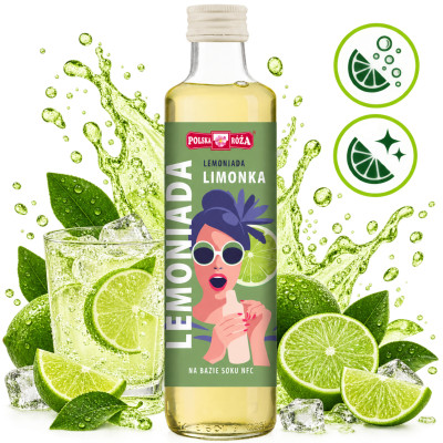 Polska Róża LEMONIADA LIMONKA NA BAZIE SOKU NFC prosty skład 250ml orzeźwiająca