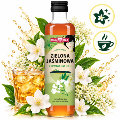 Polska Róża orzeźwiająca HERBATA JAŚMINOWA Z KWIATEM BZU 250ml bez cukru