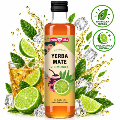 Polska Róża orzeźwiająca HERBATA YERBA MATE Z LIMONKĄ 250ml bez cukru