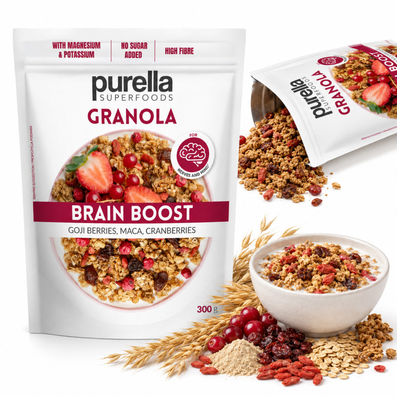 Purella SUPER GRANOLA BRAIN BOOST jagody i żurawina 300g