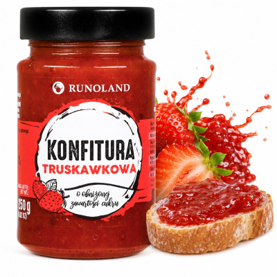 Runoland KONFITURA TRUSKAWKOWA niskosłodzona 250g
