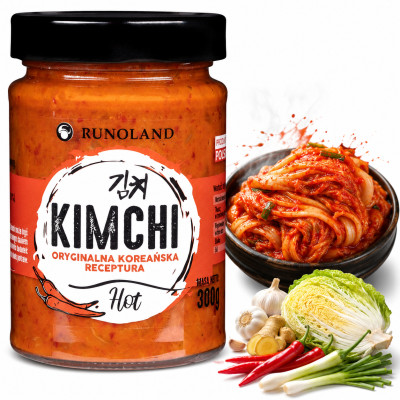 Runoland KIMCHI HOT pekińska kapusta kiszona z przyprawami 300g
