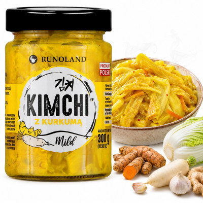 Runoland KIMCHI MILD z KURKUMĄ vegan bez glutenu 300G