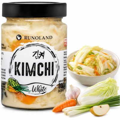 Runoland KIMCHI MILD WHITE łagodne kapusta kiszona z przyprawami 300g