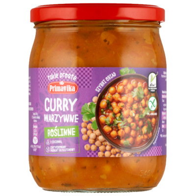 Primavika CURRY WARZYWNE ROŚLINNE Z CIECIORKĄ 470g gotowe danie wegańskie