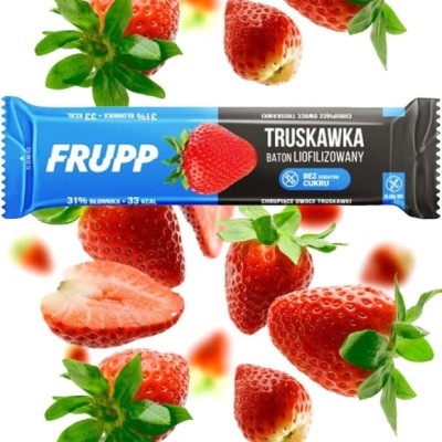 CELIKO FRUPP BATON bez cukru bez glutenu TRUSKAWKA 10g