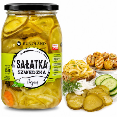 Runoland SAŁATKA SZWEDZKA VEGAN warzywna do obiadu potraw z grilla 850G