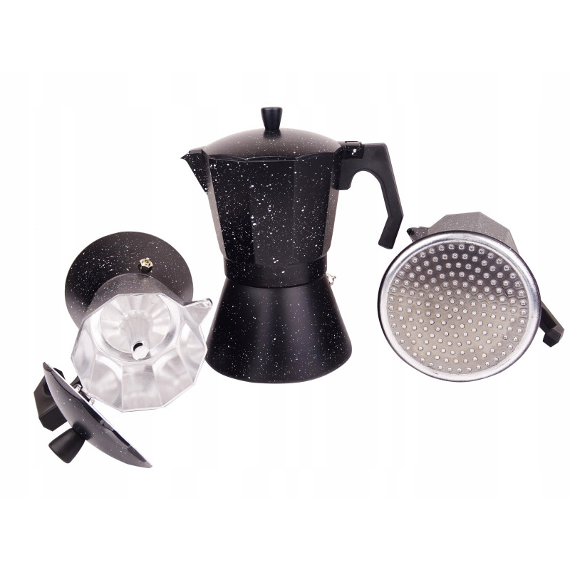 KAWIARKA EKSPRES DO KAWY KAFETERKA NA 12 KAW FILIŻANEK 600ml KAMILLE CZARNA