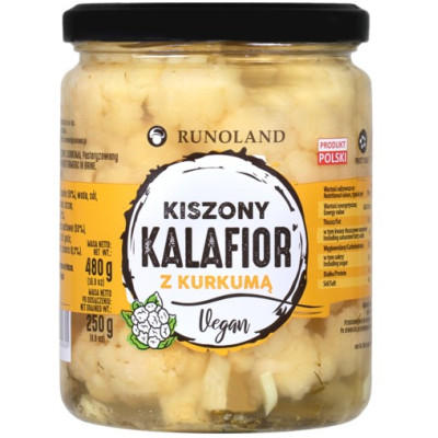 Runoland KISZONY KALAFIOR z KURKUMĄ vegan 480g